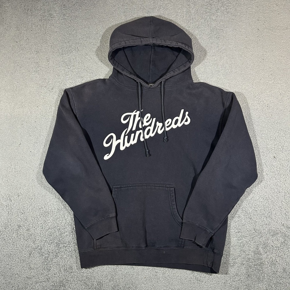 The Hundreds Black Pullover Hoodie Skater Streetwear Men's Large #3929